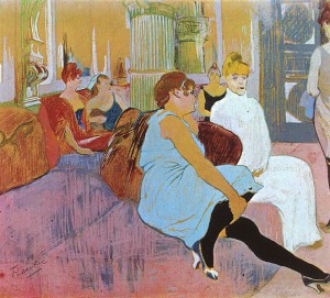 Salon de la rue des Moulins par Henri de Toulouse-Lautrec
