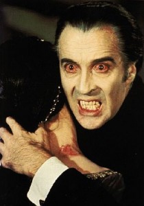 Dracula joué par Christopher Lee