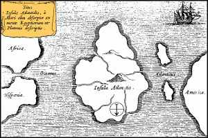 Carte imaginaire de l'Atlantide