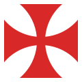 Croix pattée rouge
