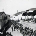 Soldats nationalistes entrant dans Guareña