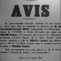 Avis de la Préfecture de la Loire-Inférieure en 1941