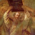 Moïse brisant les Tables de la Loi par Rembrandt.