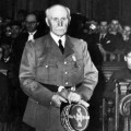 Philippe Pétain lors de son procès en 1945. © Epa