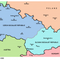 Carte de la Tchécoslovaquie