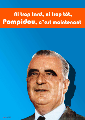 Image of Affiche electorale de Georges Pompidou (1911-1974) lors de la campagne by Cartier, Patrice