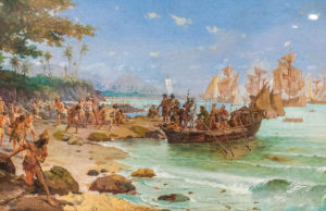 L'arrivée de Pedro Álvares Cabral à Porto Seguro en 1500 
